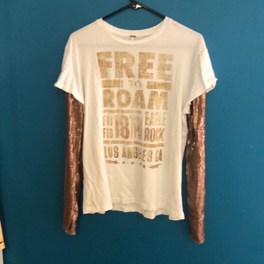 Free People long sleeved “layered” shirt